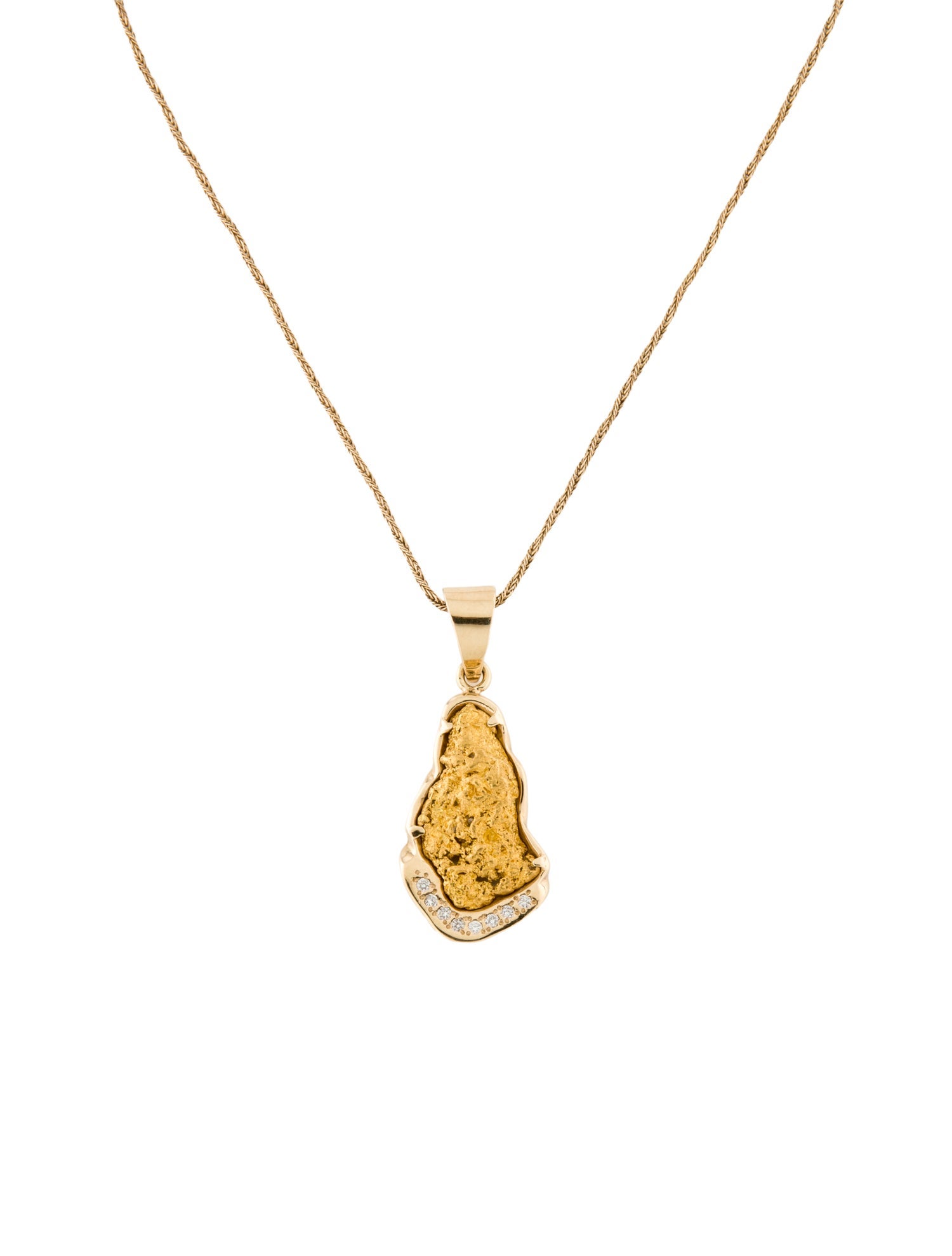 Necklace Diamond Nugget Pendant Necklace