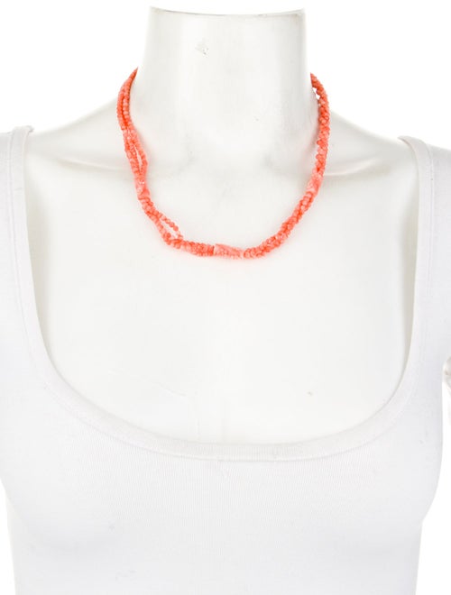 Necklace 14K Coral Bead Strand Necklace