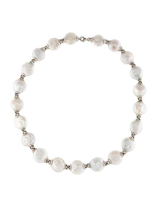 Necklace 18K Pearl Station Necklace