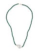Necklace 14K Pearl & Malachite Beaded Necklace