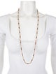 Necklace 18K Pearl & Enamel Branch Station Necklace