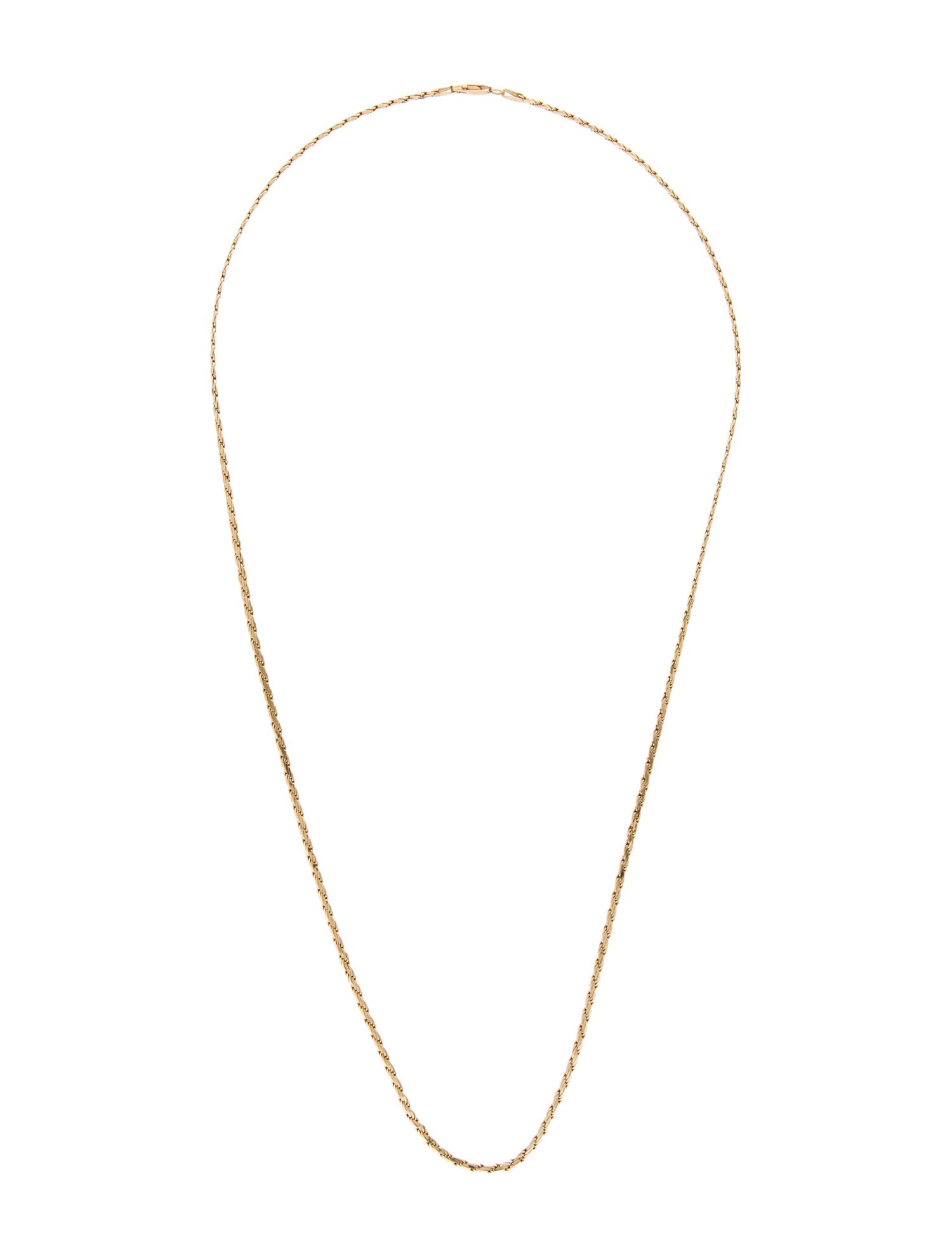 Necklace 14K Flat Link Chain Necklace