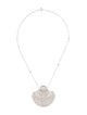 Necklace 18K 6.52ctw Diamond Sea Shell Convertible Pendant Necklace