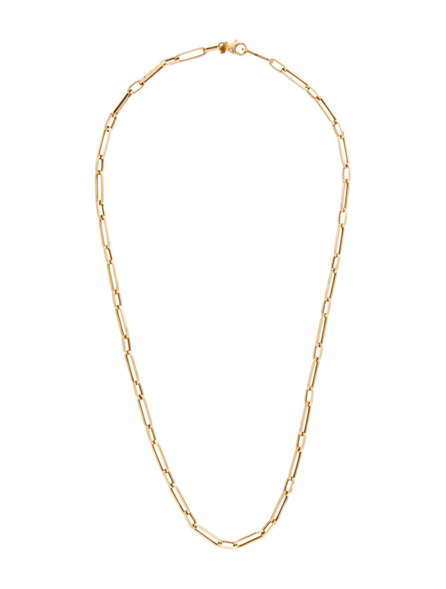 Necklace 18K Paper Clip Chain