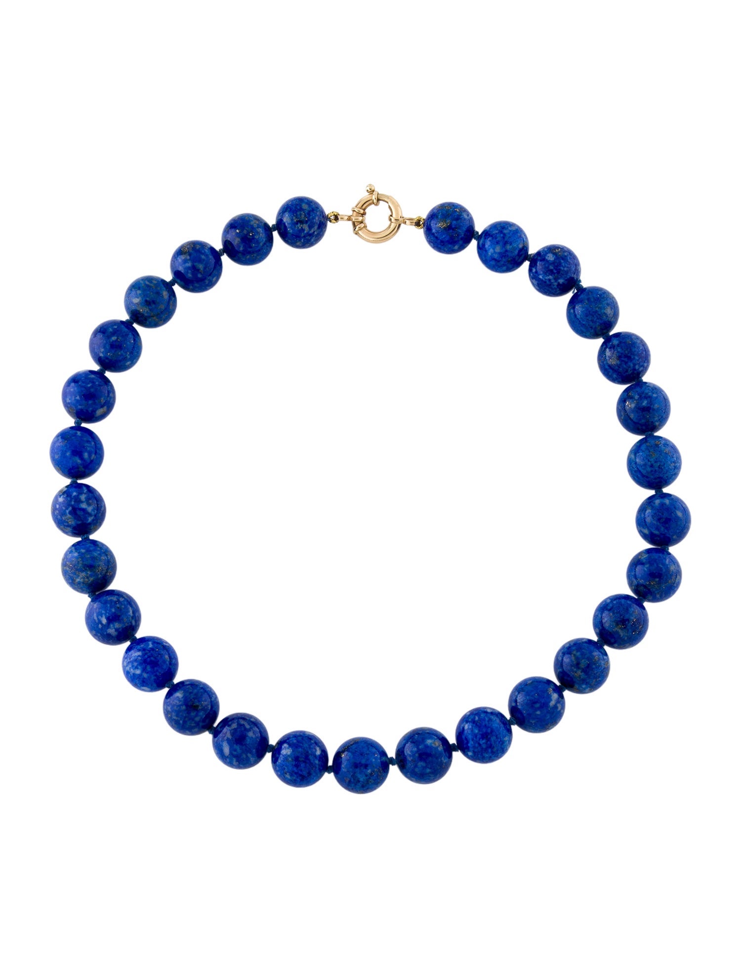 Necklace 14K Lapis Lazuli Bead Strand
