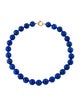 Necklace 14K Lapis Lazuli Bead Strand Necklace
