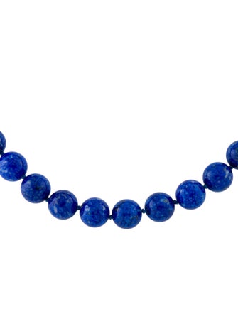 Necklace 14K Lapis Lazuli Bead Strand Necklace