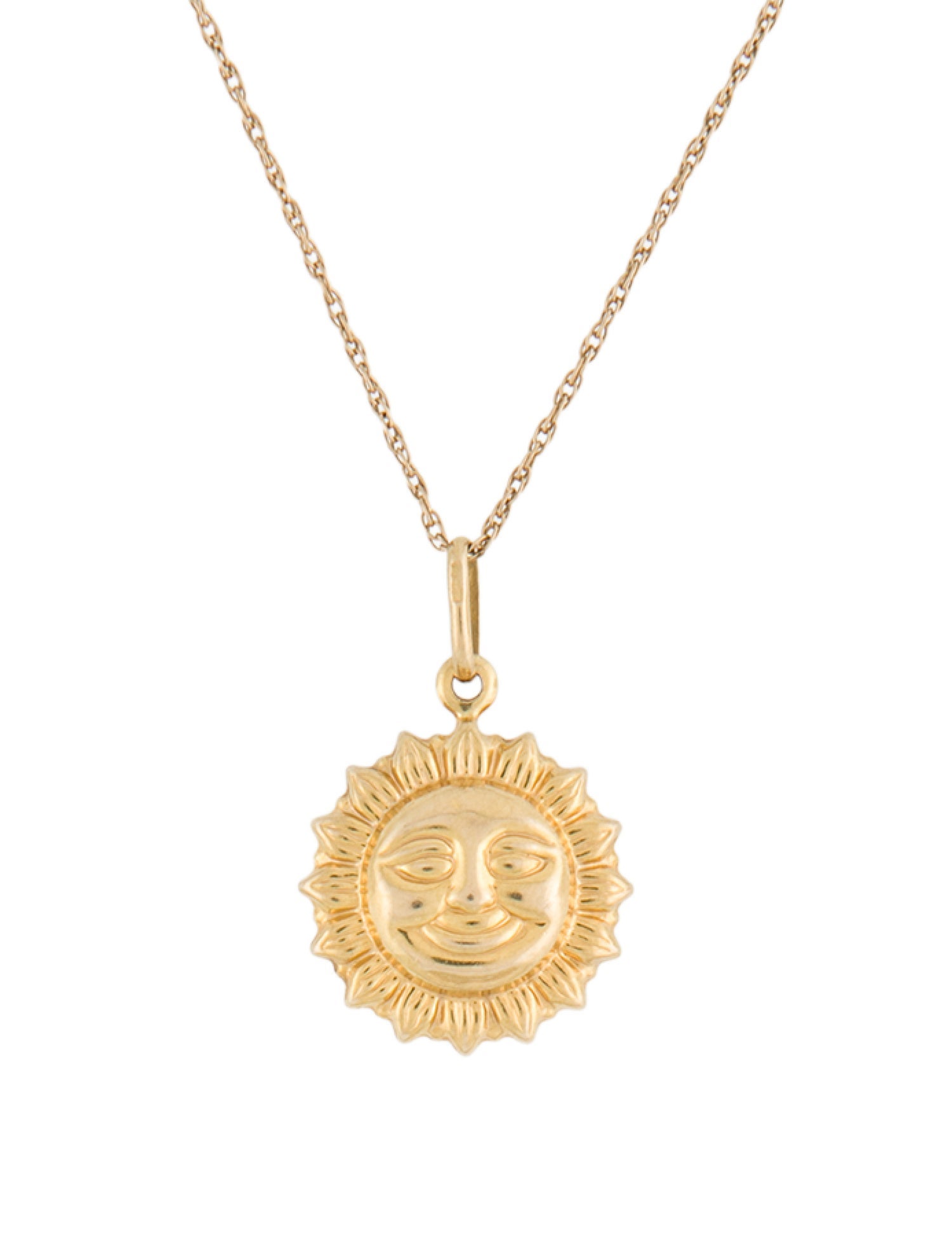 Necklace 14K Sun Pendant