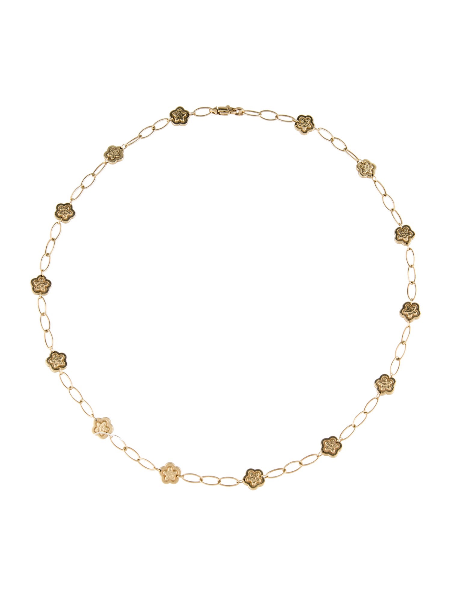 Necklace 14K Flower Station