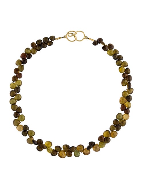 Necklace 18K Tourmaline Beaded Collar Necklace