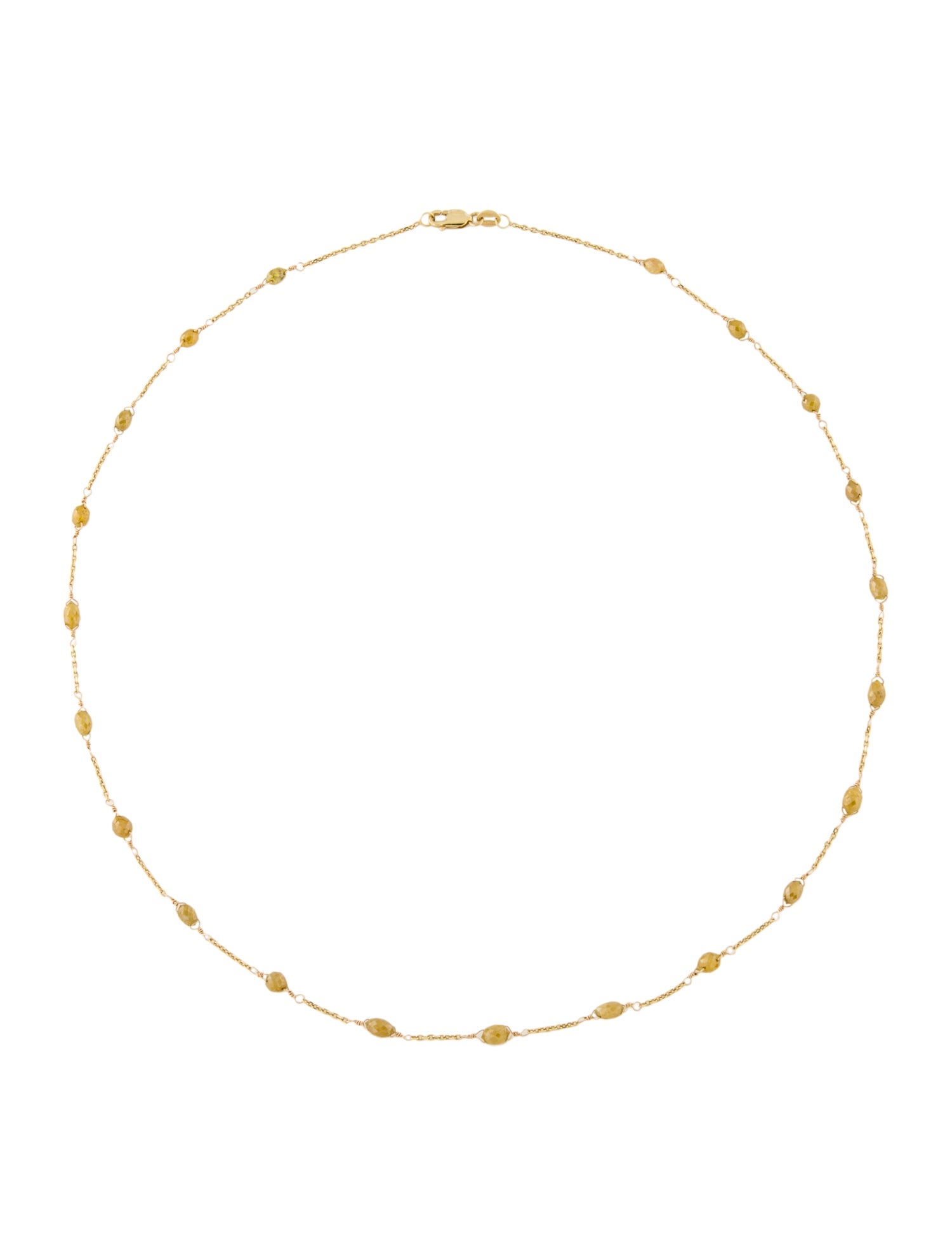 Necklace 18K 6.30ctw Diamond Station