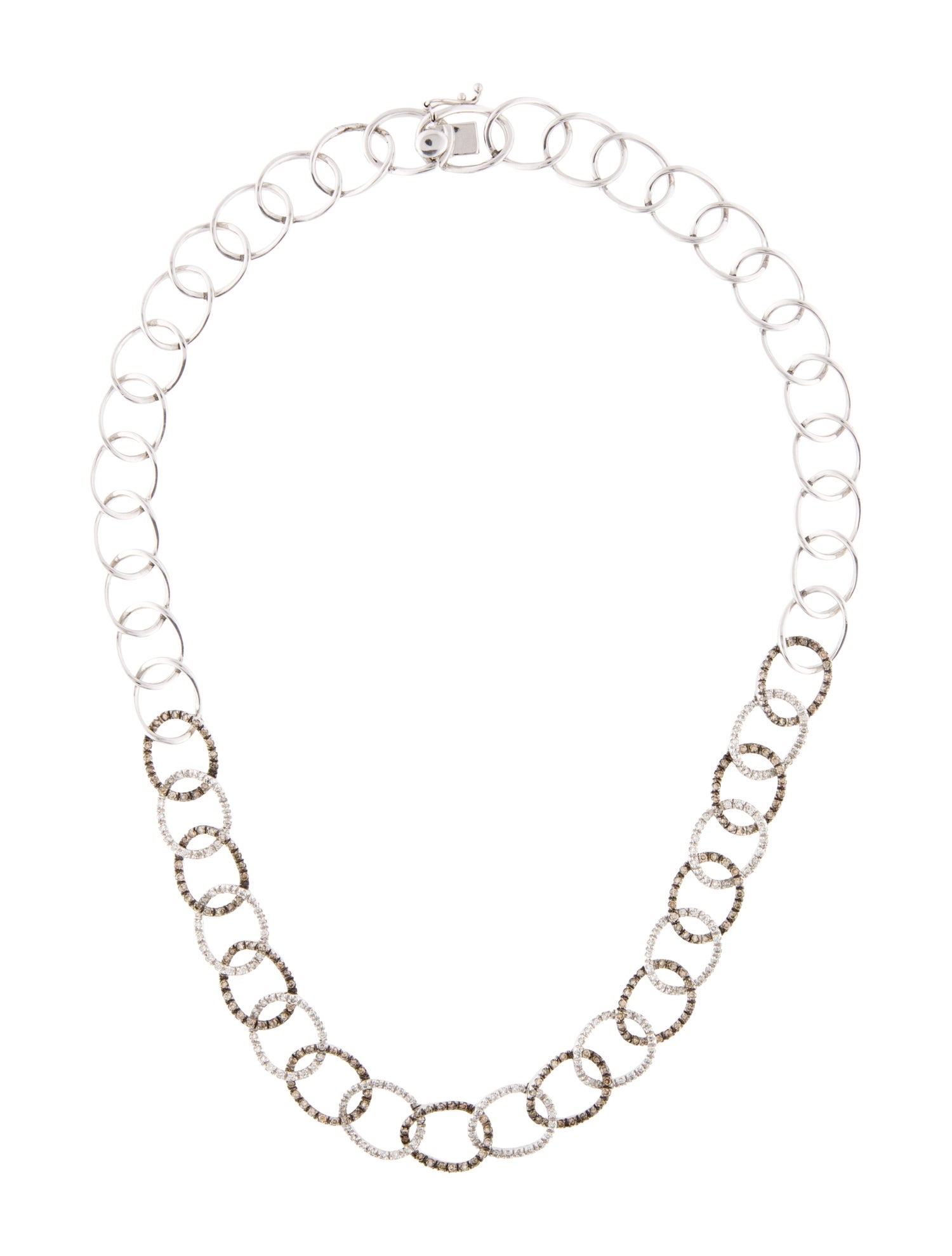 Necklace 14K 3.60ctw Diamond Pave Link Necklace