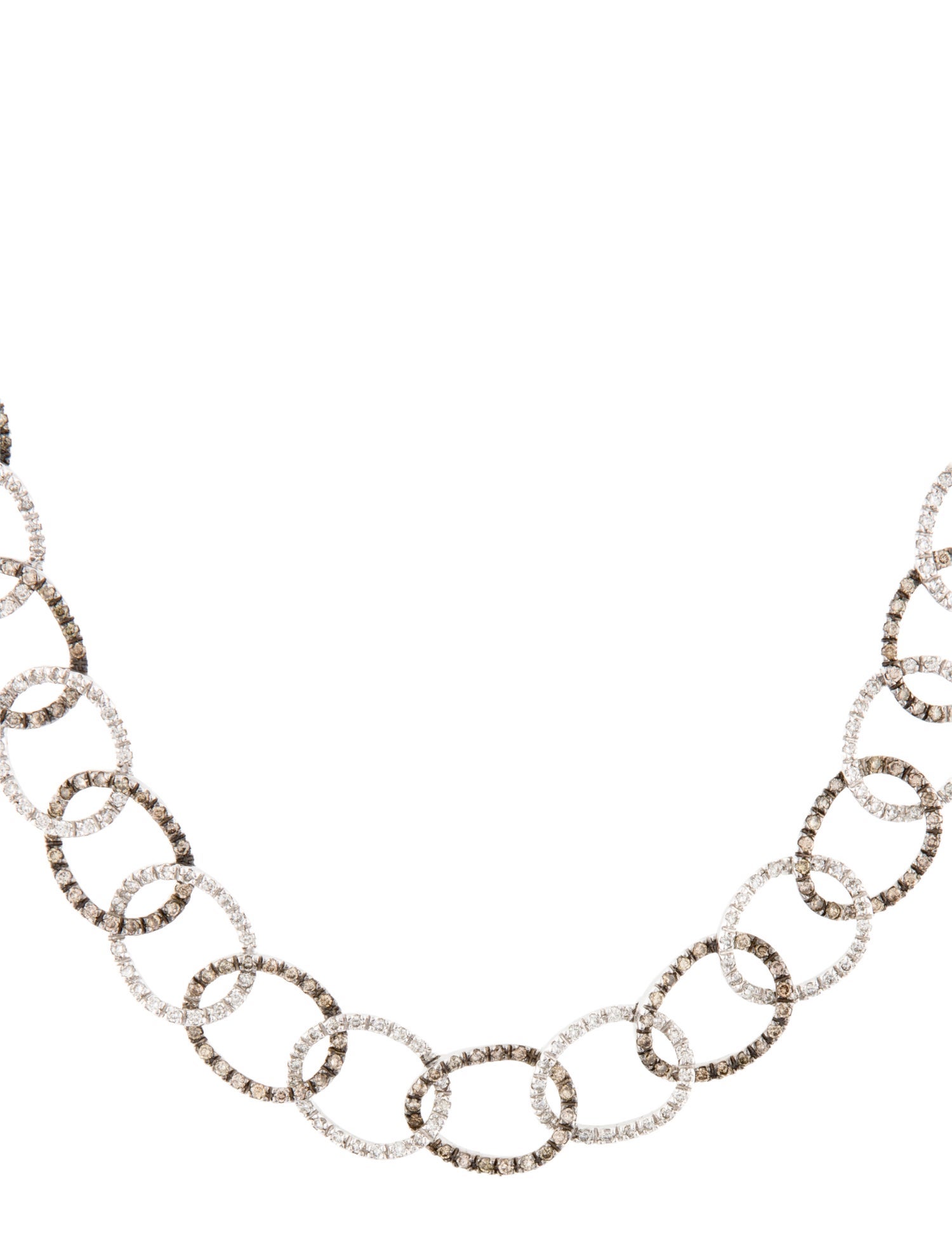 Necklace 14K 3.60ctw Diamond Pave Link Necklace