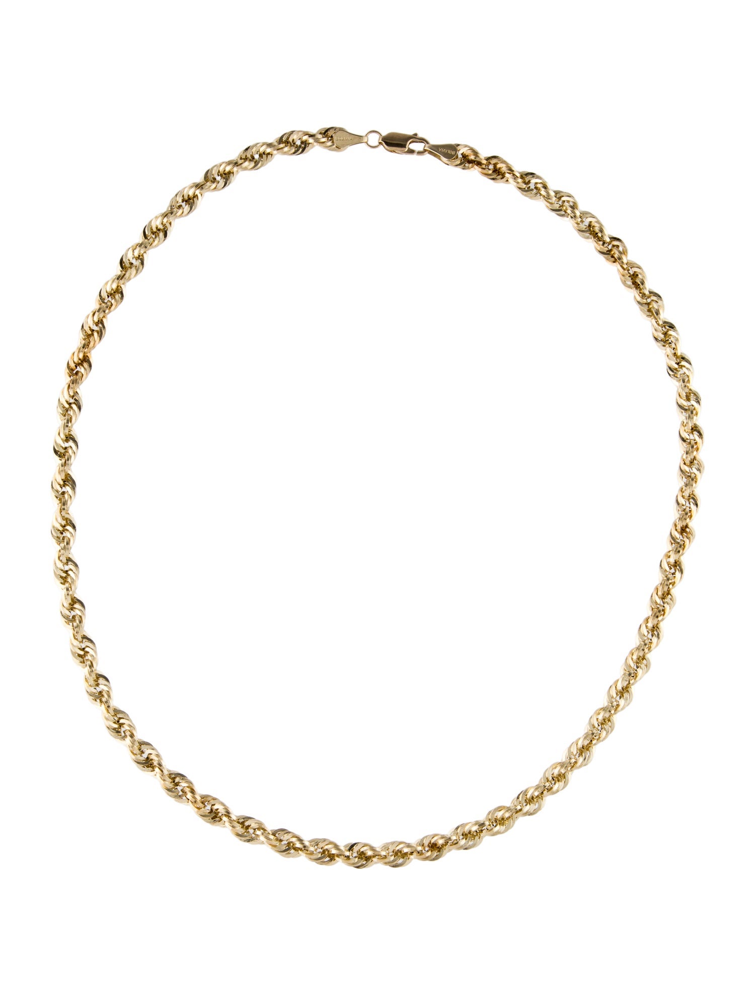 Necklace 10K Rope Chain Necklace