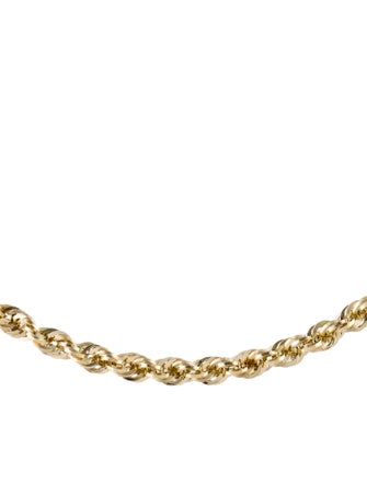 Necklace 10K Rope Chain Necklace