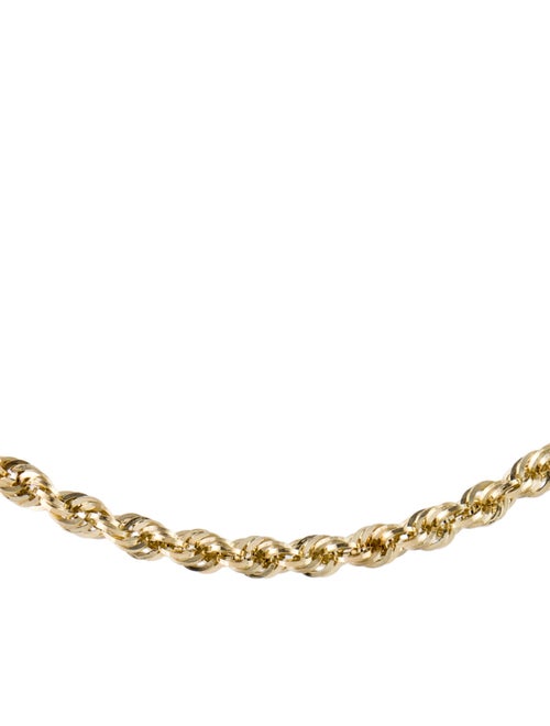 Necklace 10K Rope Chain Necklace
