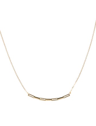 Necklace 10K Paperclip Station Chain Necklace