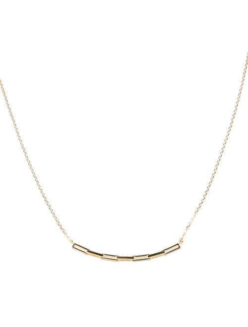 Necklace 10K Paperclip Station Chain Necklace