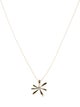 Necklace 10K Diamond Flower Pendant Necklace