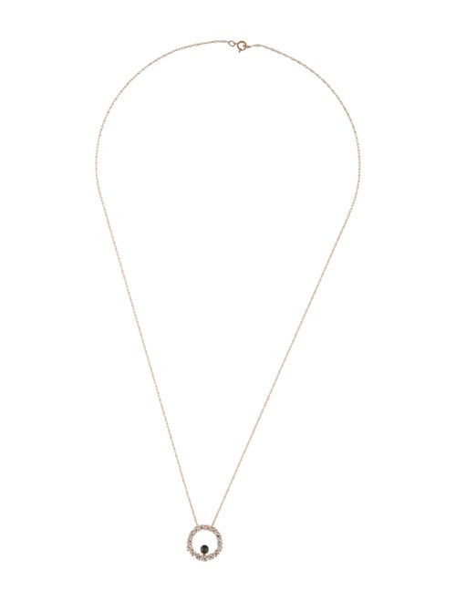 Necklace 10K Sapphire & Topaz Pendant Necklace