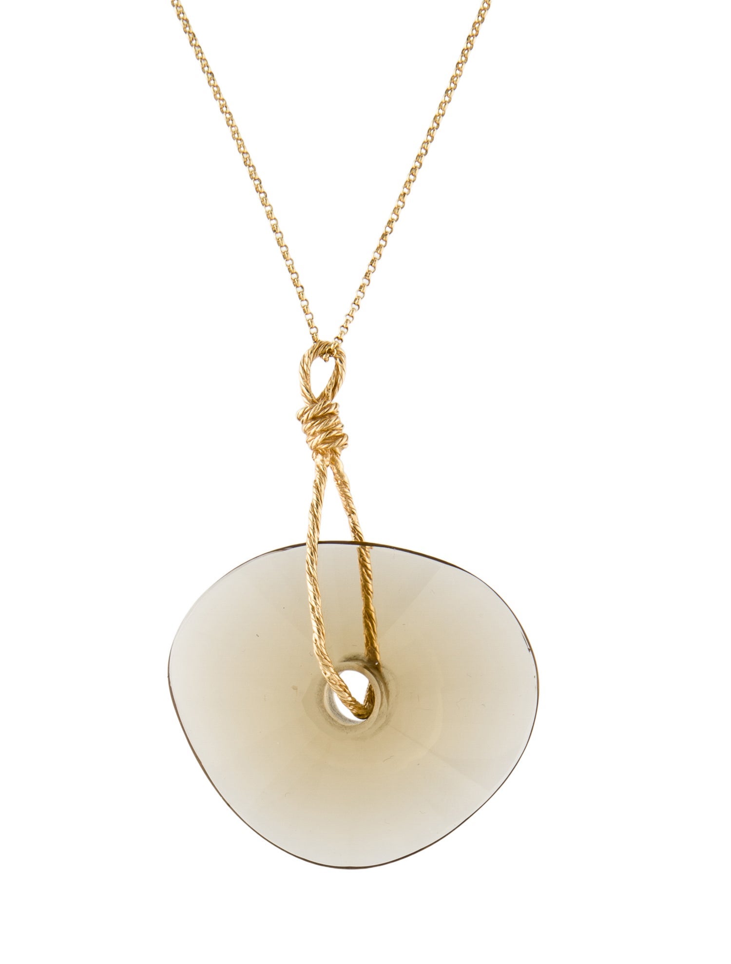 Necklace 18K Quartz Pendant