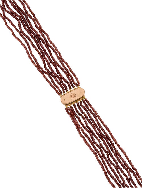 Necklace 10K Garnet Multistrand Choker