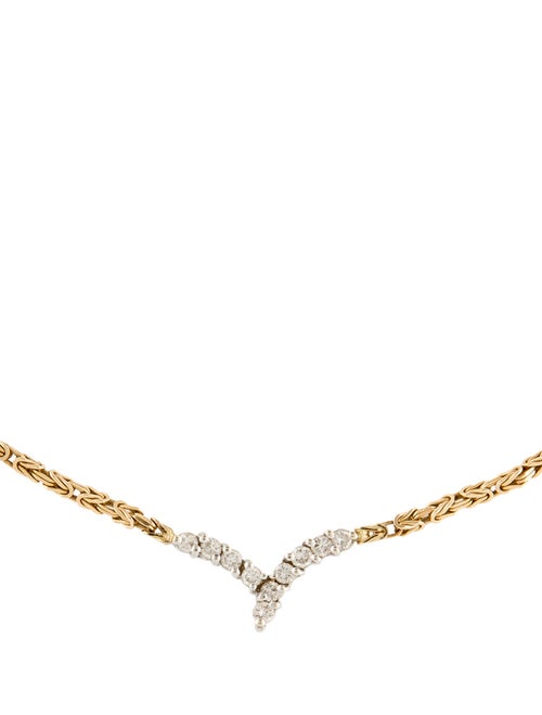 Necklace 14K Diamond V Chain Necklace