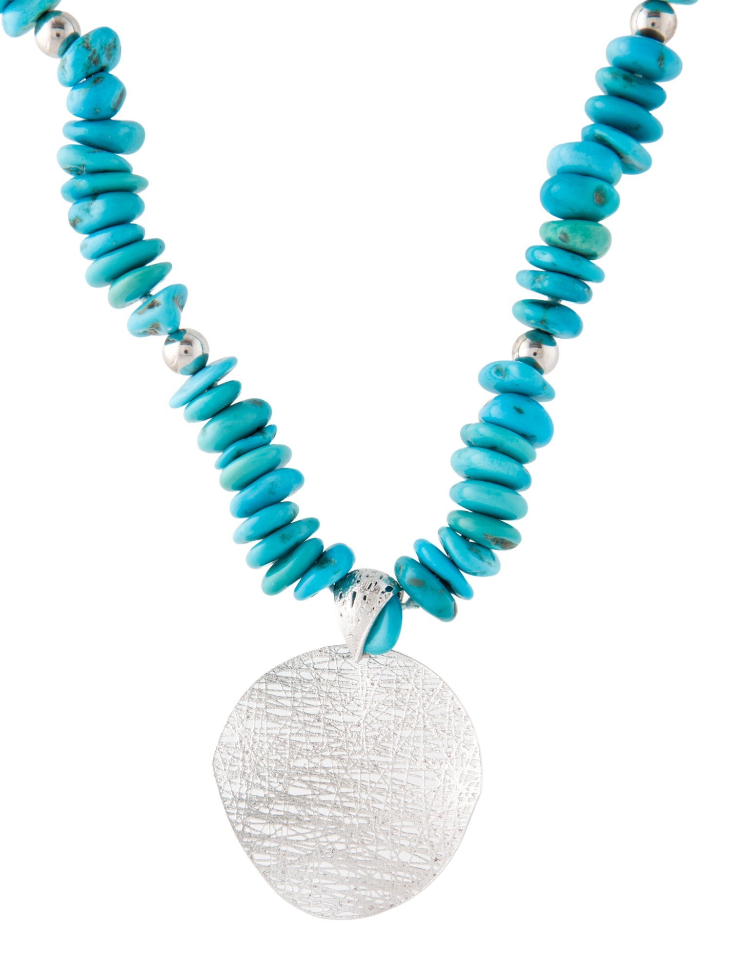 Necklace 14K Composite Turquoise Pendant