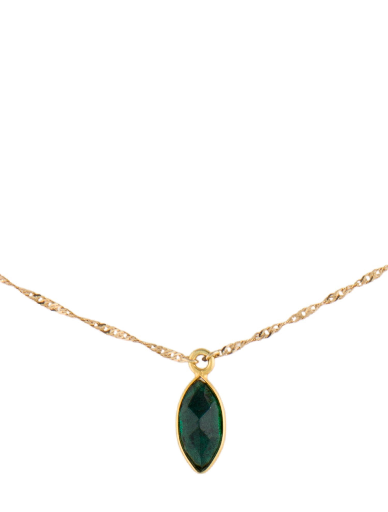Necklace Emerald Pendant