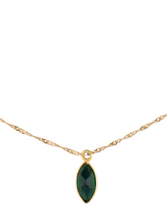Necklace Emerald Pendant Necklace