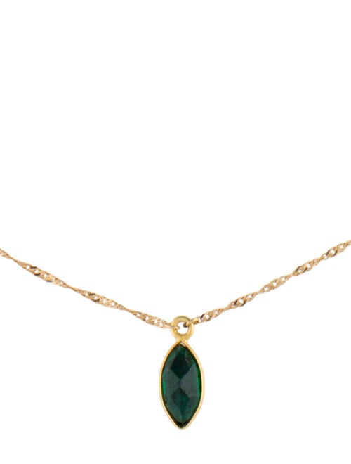Necklace Emerald Pendant Necklace