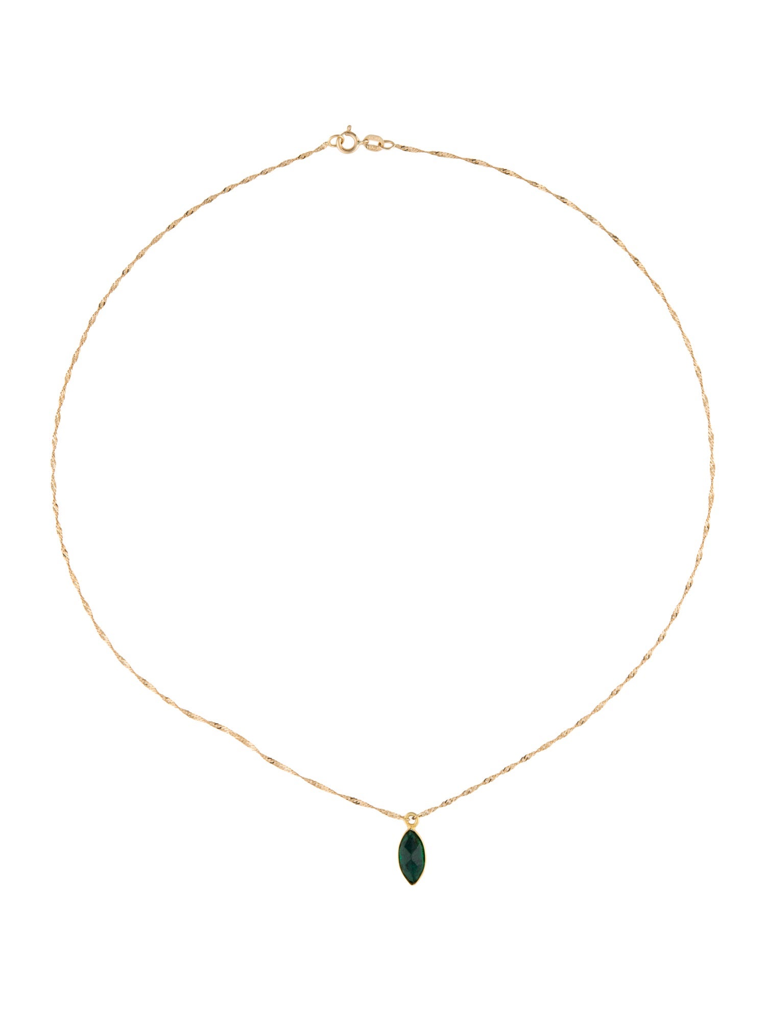 Necklace Emerald Pendant