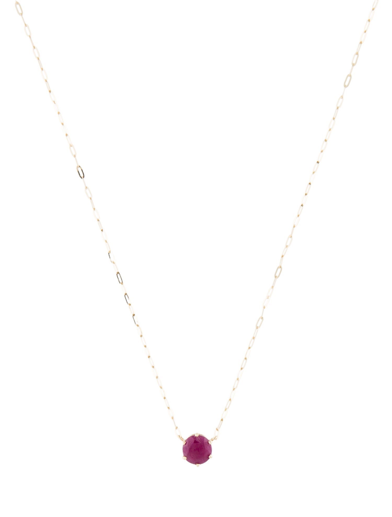 Necklace 14K 2.17ct Ruby Pendant