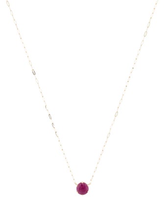 Necklace 14K 2.17ct Ruby Pendant Necklace