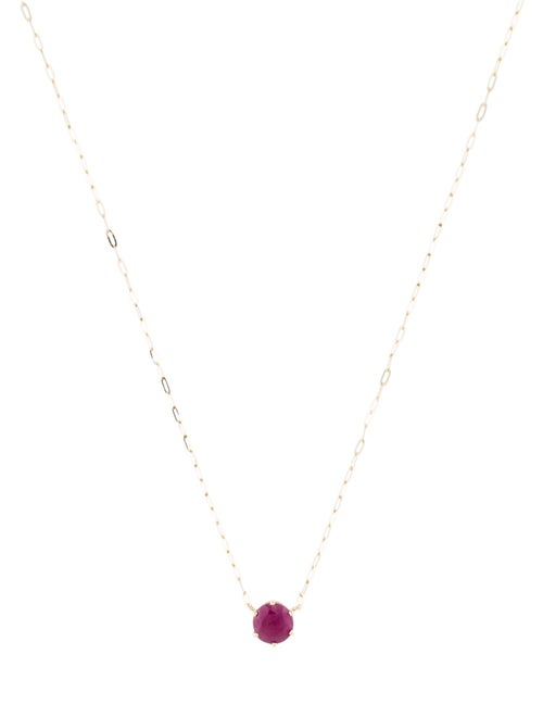 Necklace 14K 2.17ct Ruby Pendant Necklace