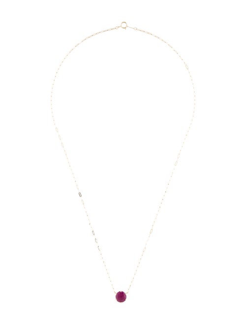 Necklace 14K 2.17ct Ruby Pendant Necklace