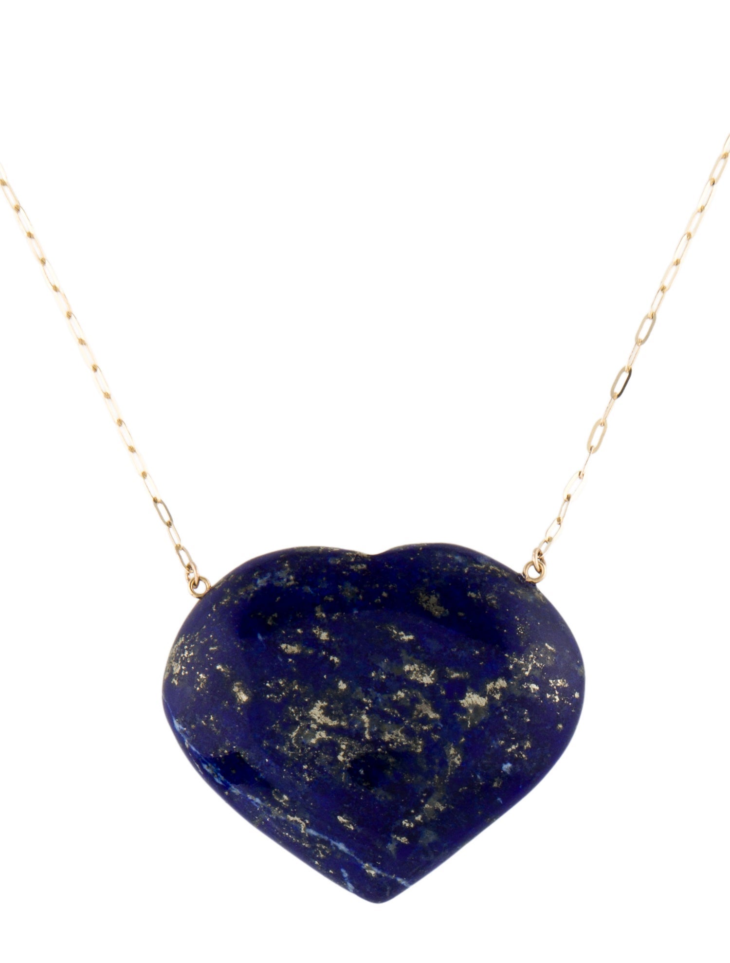 Necklace 14K Lapis Lazuli Heart Pendant Necklace