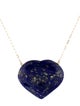 Necklace 14K Lapis Lazuli Heart Pendant Necklace