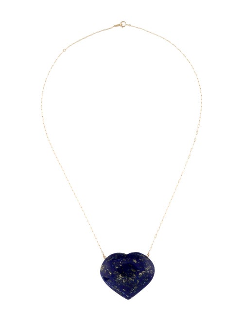 Necklace 14K Lapis Lazuli Heart Pendant Necklace