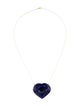 Necklace 14K Lapis Lazuli Heart Pendant Necklace