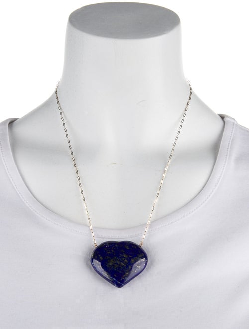 Necklace 14K Lapis Lazuli Heart Pendant Necklace