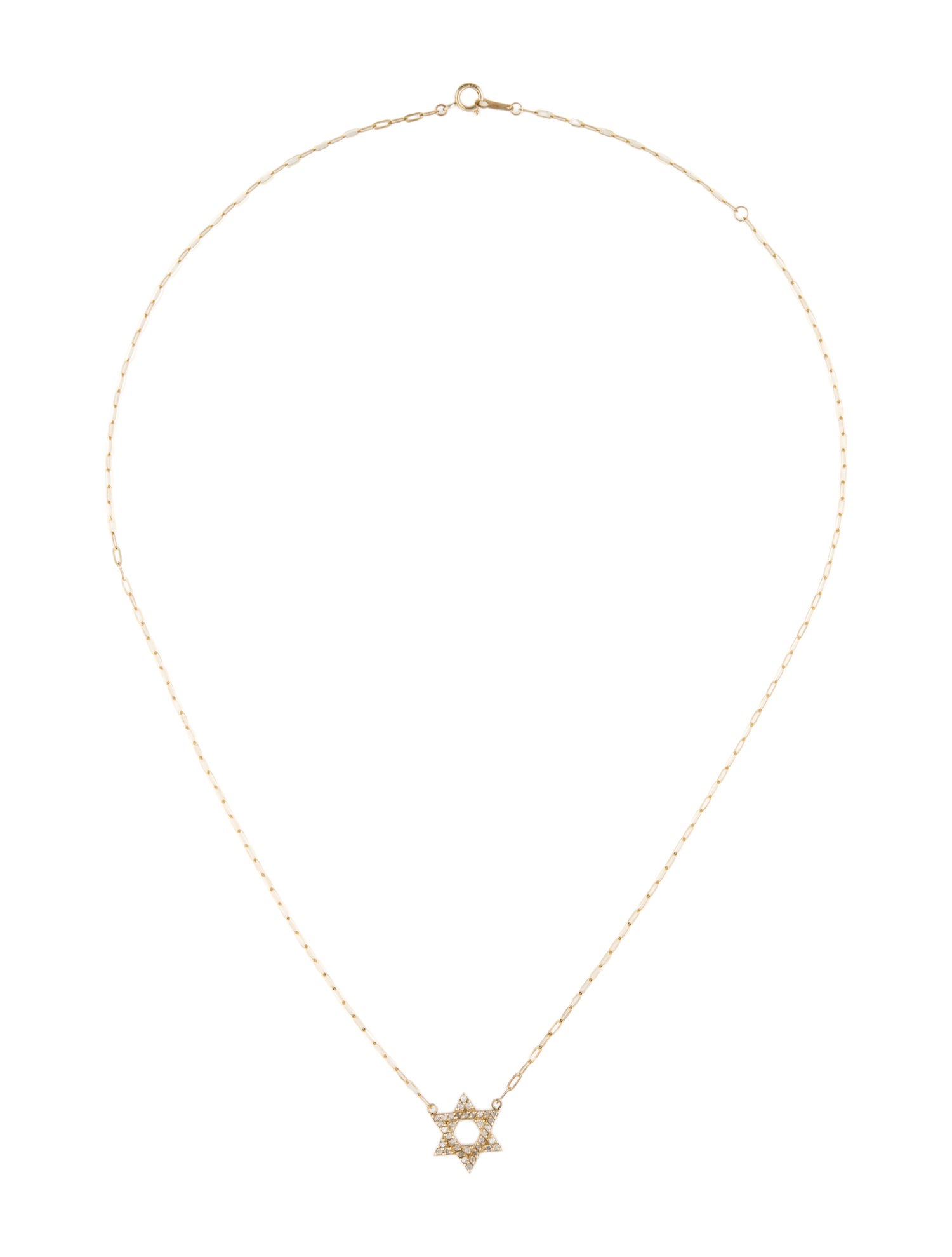 Necklace 14K Diamond Star of David Pendant
