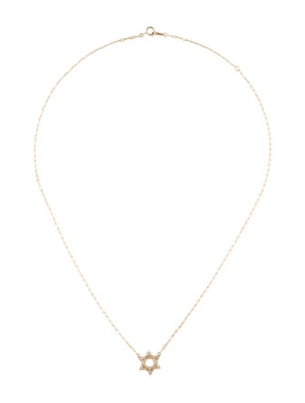 Necklace 14K Diamond Star of David Pendant Necklace