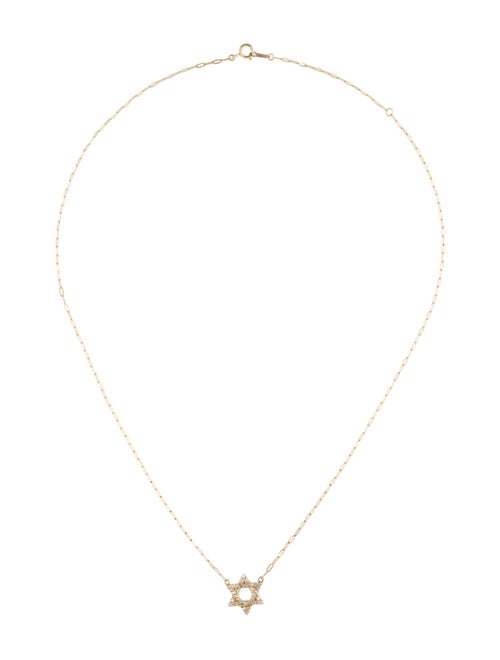 Necklace 14K Diamond Star of David Pendant Necklace