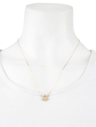 Necklace 14K Diamond Star of David Pendant Necklace