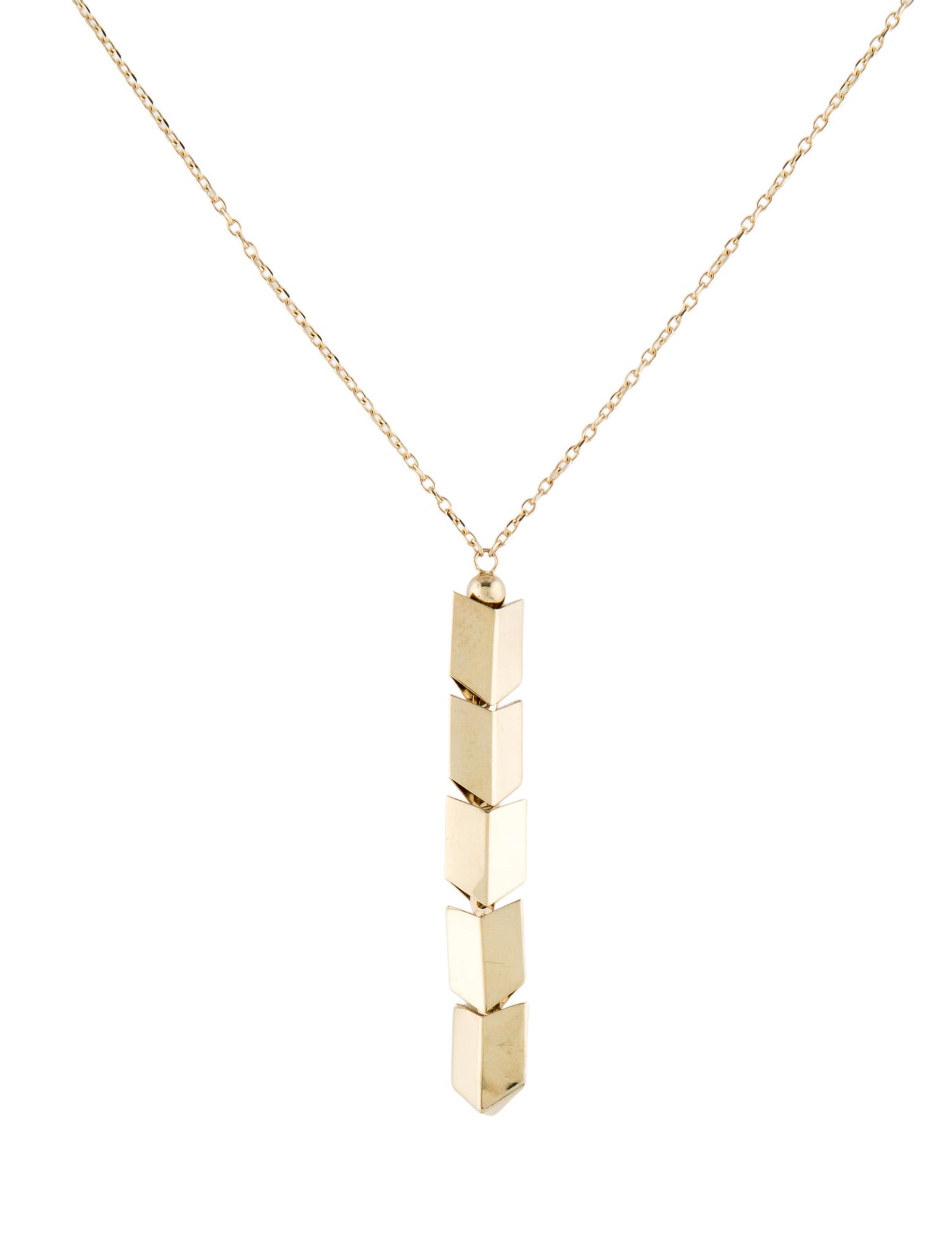 Necklace 14K Articulate Drop Lavalier