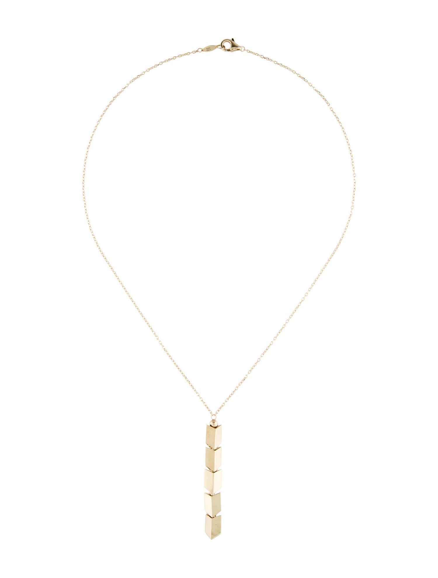 Necklace 14K Articulate Drop Lavalier