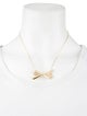 Necklace 14K Pearl Bow Pendant Necklace