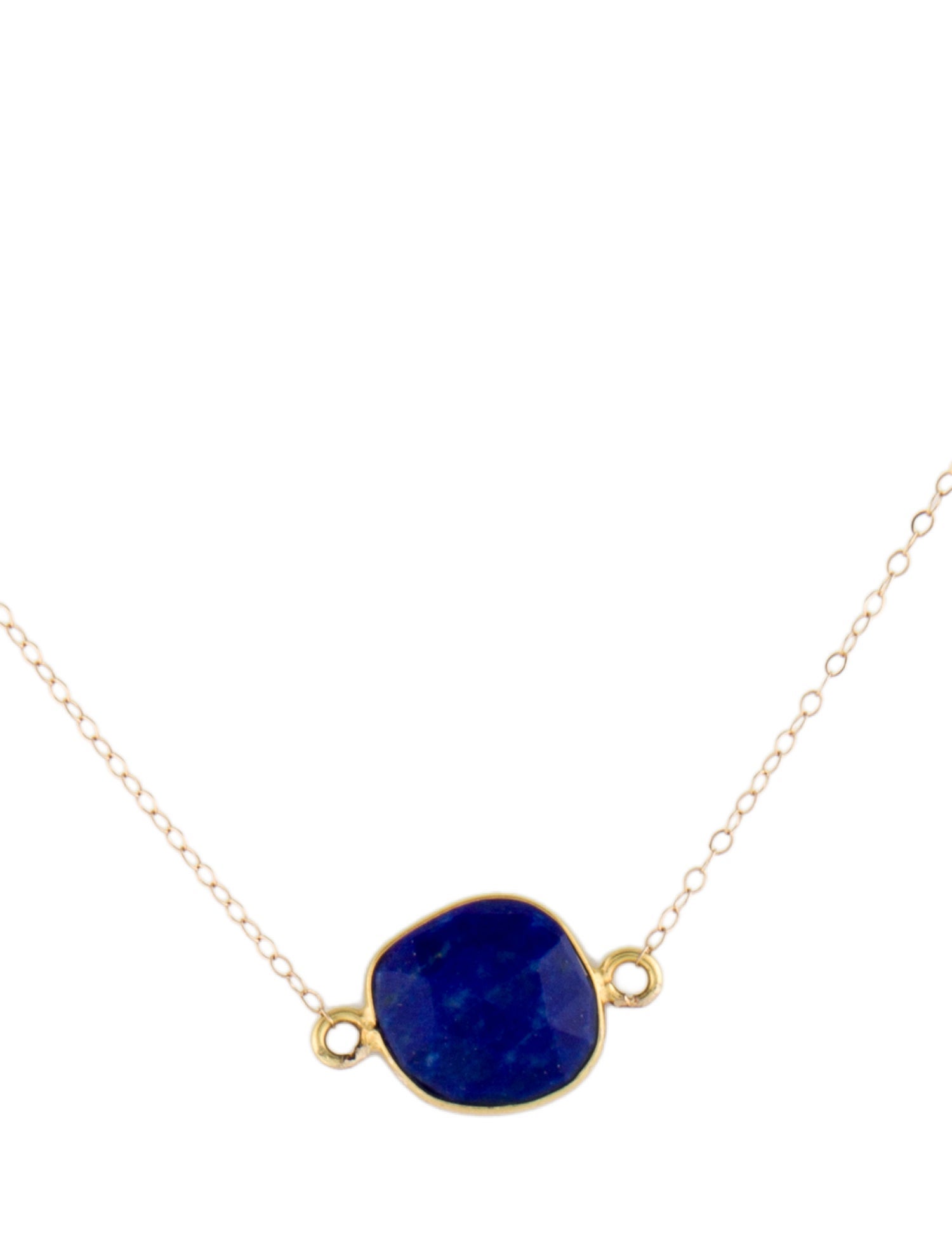 Necklace 18K Lapis Lazuli Pendant Necklace