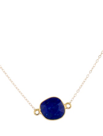 Necklace 18K Lapis Lazuli Pendant Necklace